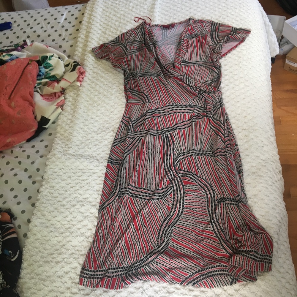Pink and black summer dress